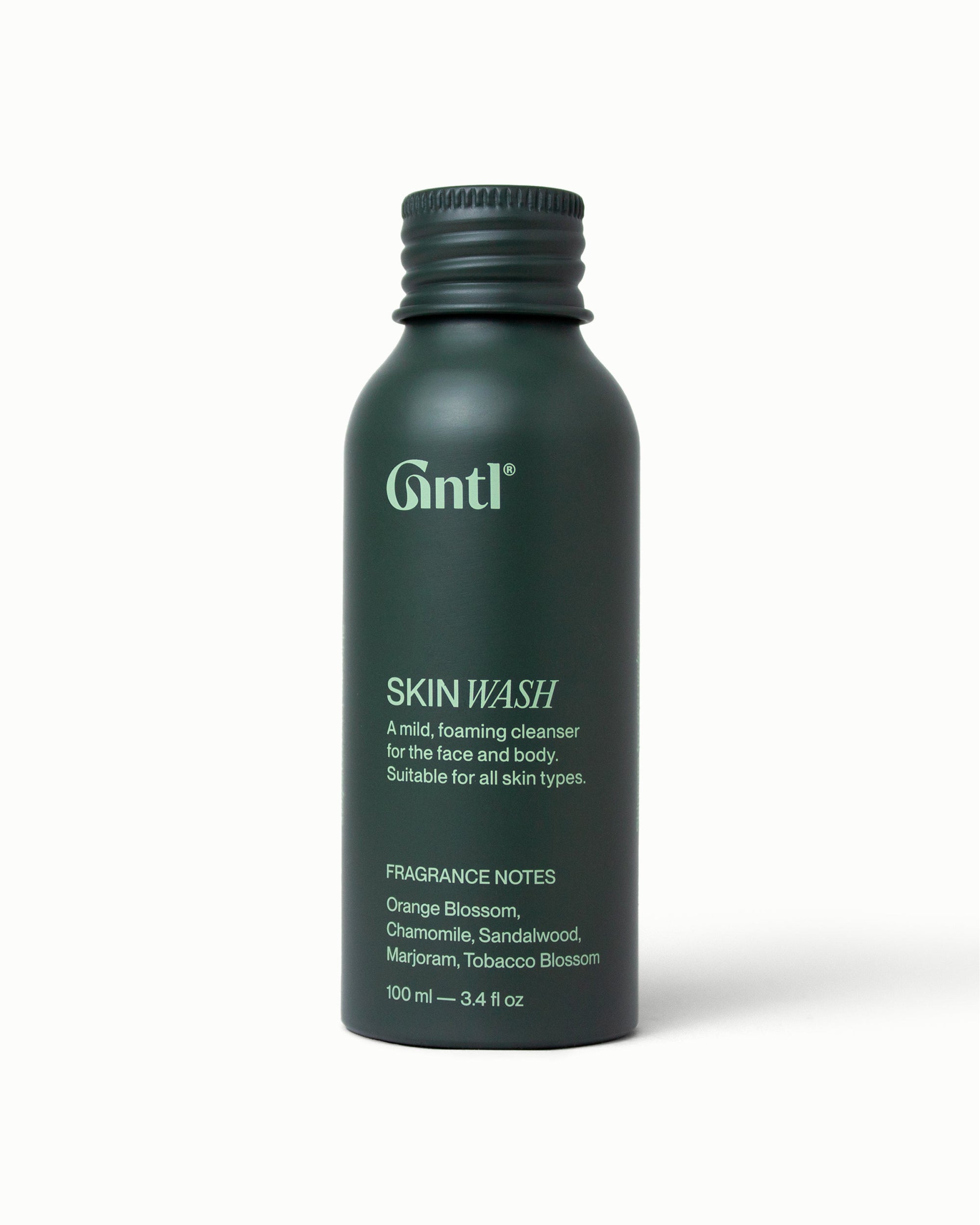 Gntl Skin Wash in use — one cleanser for face, body, hands and shave